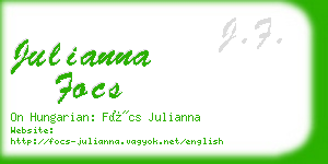 julianna focs business card
